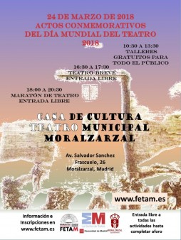 ¡Ven y Participa! Día Mundial del Teatro 2018. Talleres  gratuitos para todo el público.