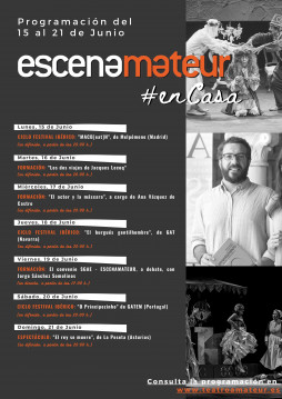 PROGRAMACION SEMANAL: ESCENAMATEUR #enCasa