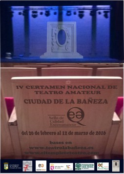 Fin de plazo para inscribir espectáculos en la IV edición del Certamen Nacional de Teatro Amateur 